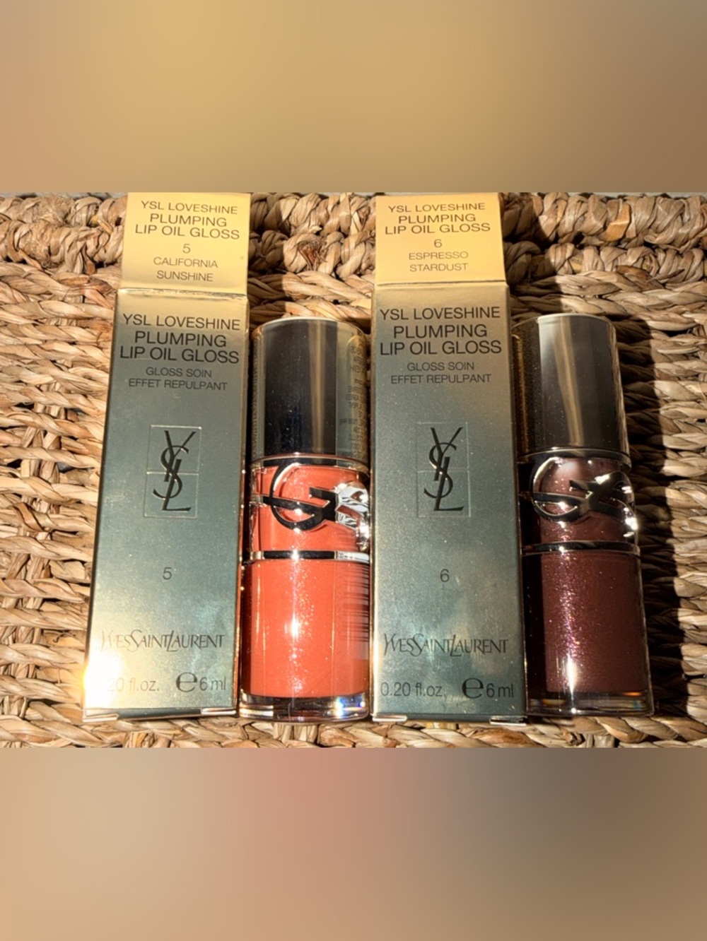 Yves Saint Laurent Plumping Lip Oil Gloss Duo - shades 5 & 6 - Picture 6 of 7